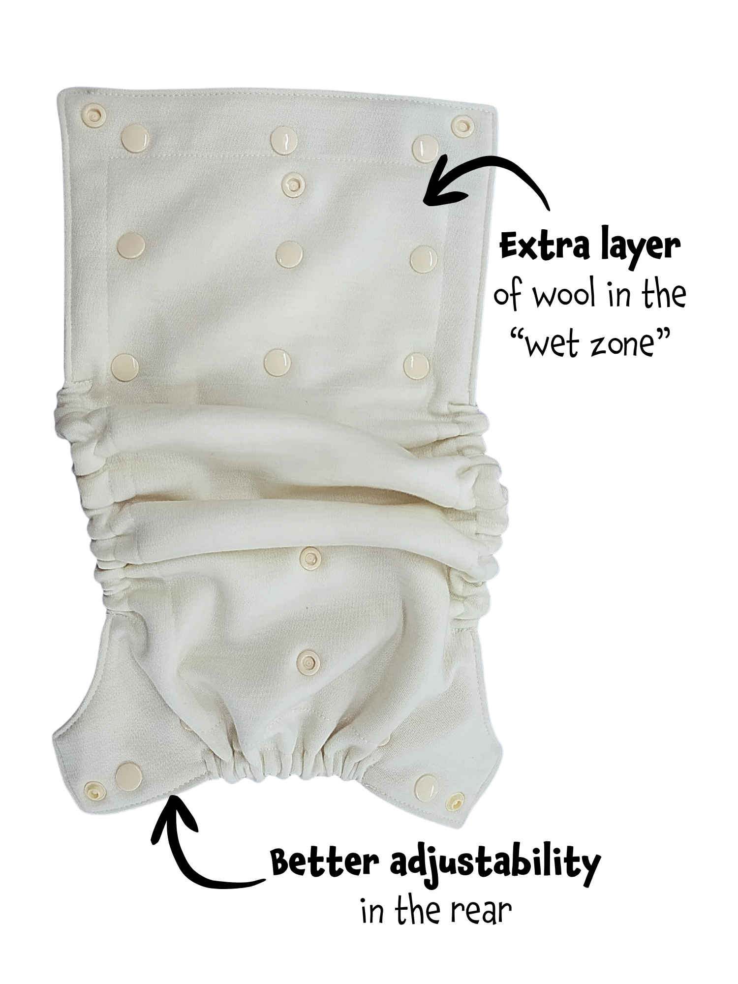 NEW! Adjustable Merino Wool Diaper Cover and Belt