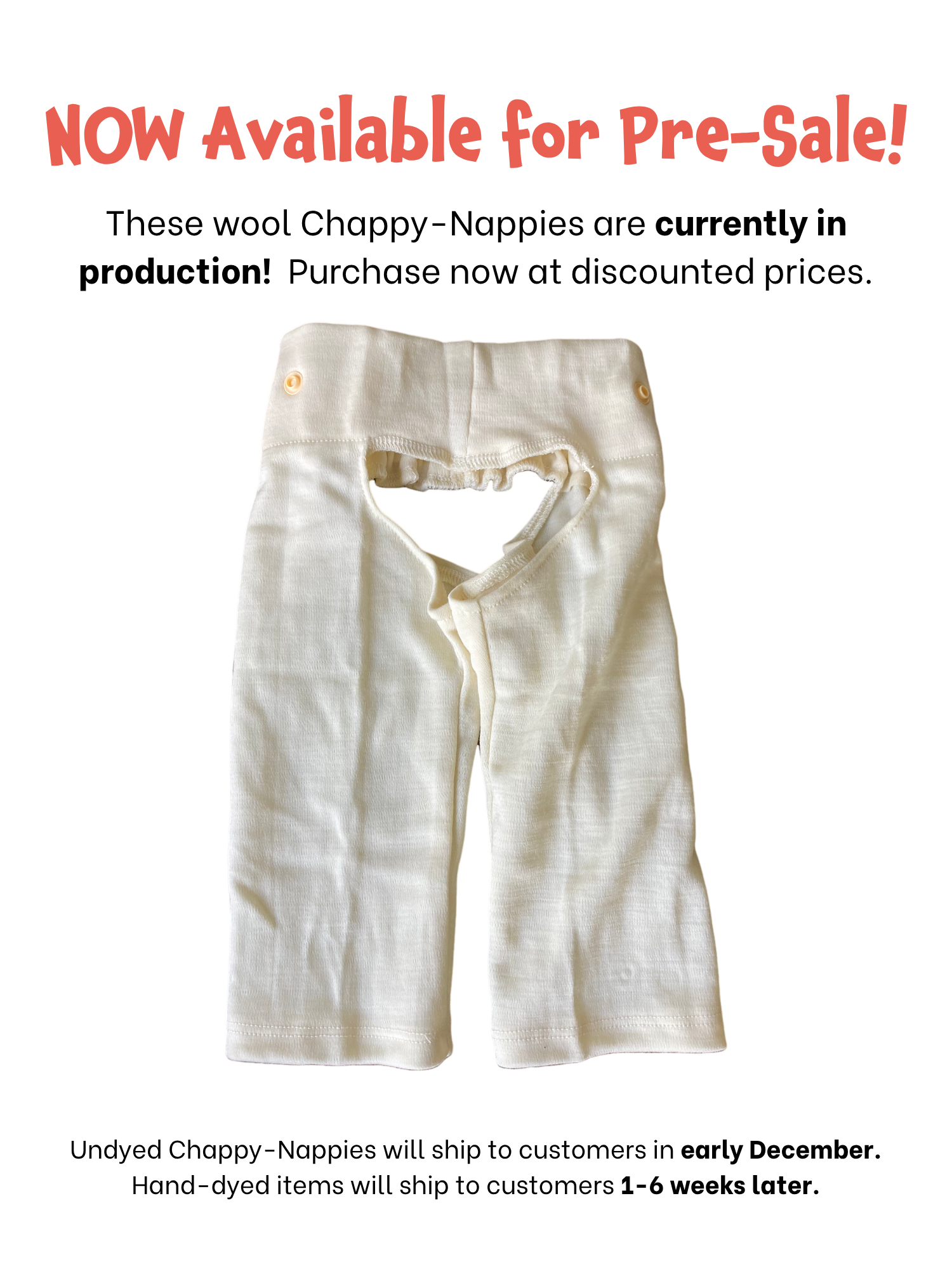 NEW! Pre-Sale Chappy-Nappy Pants