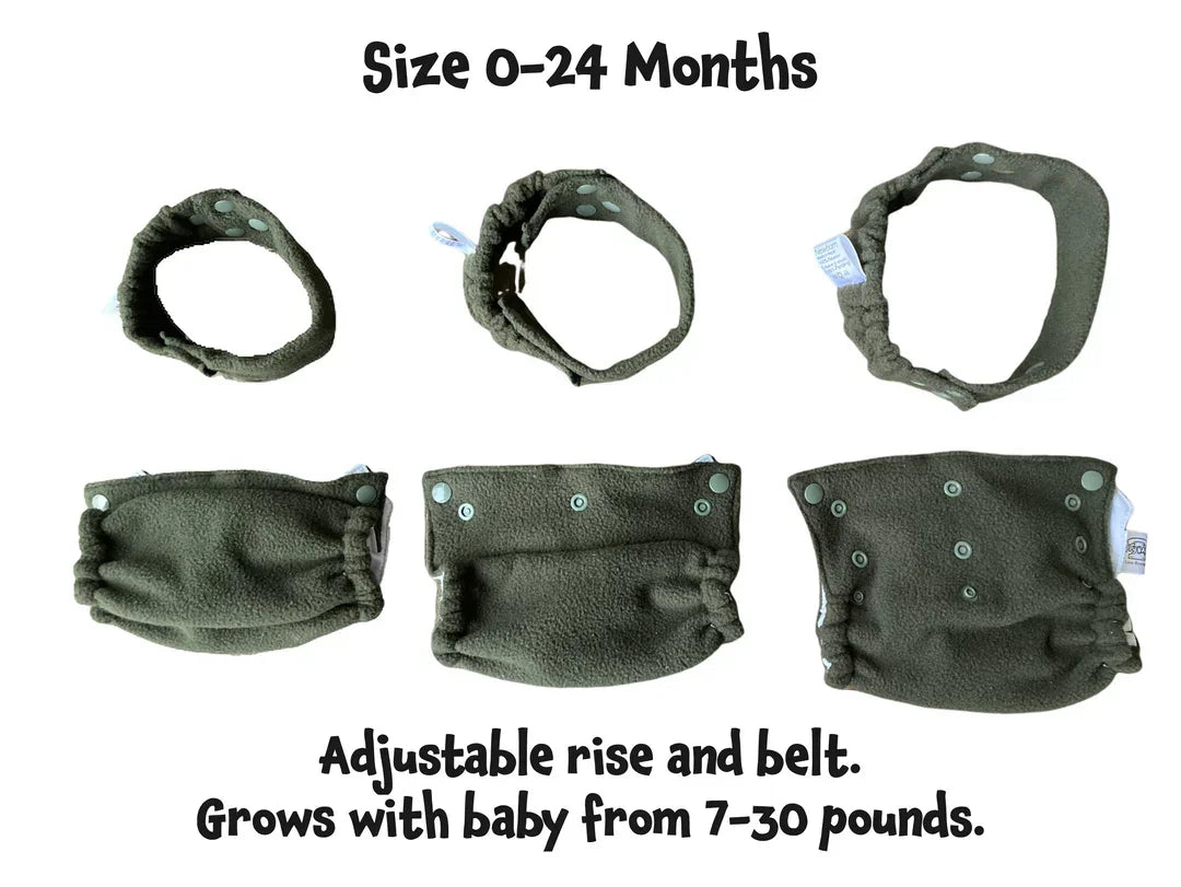 CLEARANCE:  All-In-Two Diaper and Belt (PUL/Fleece)