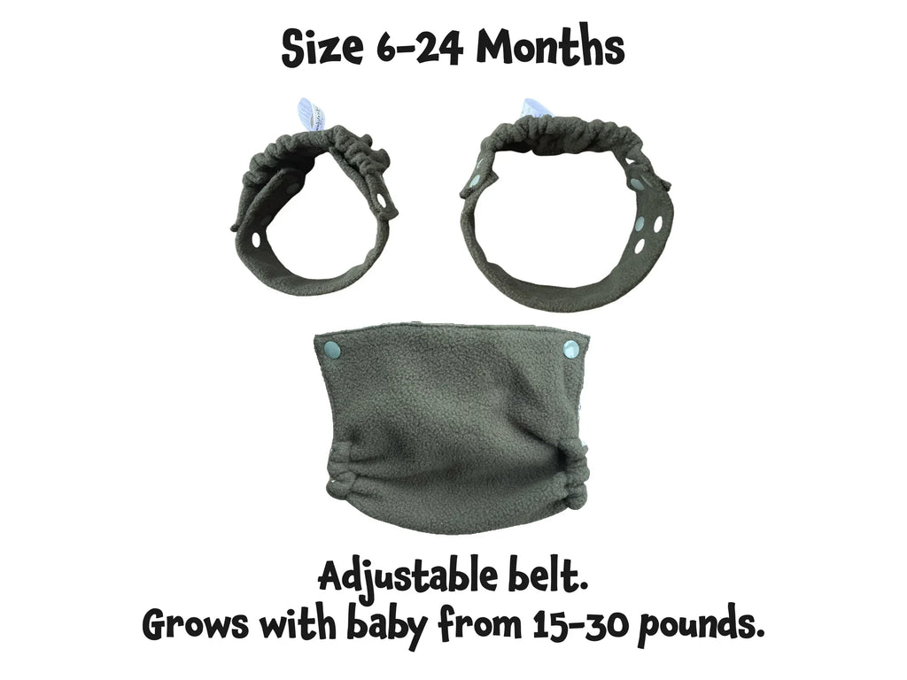 CLEARANCE:  All-In-Two Diaper and Belt (PUL/Fleece)