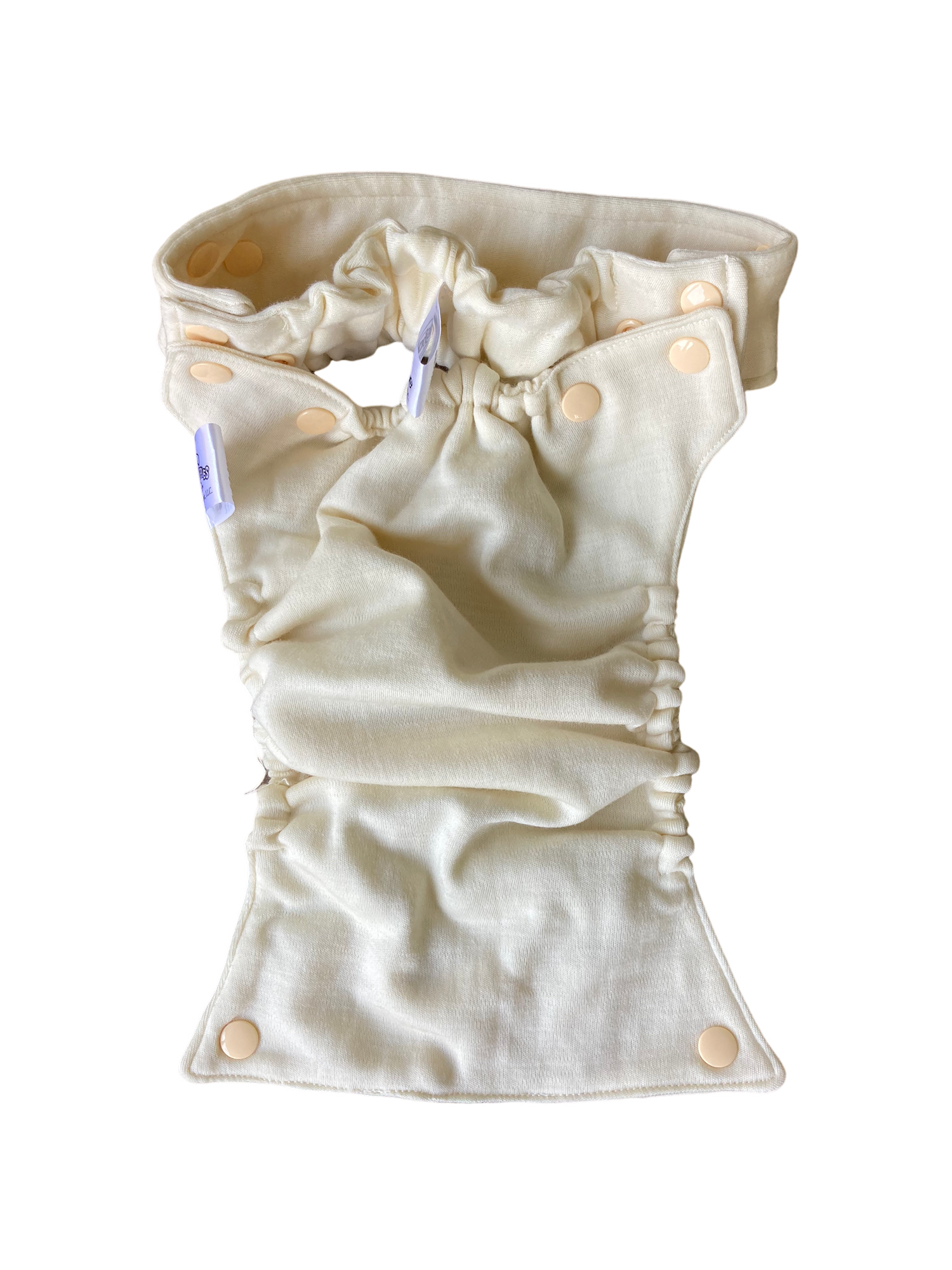 Undyed Merino Wool All-In-Two Flappy-Nappy Diaper Cover