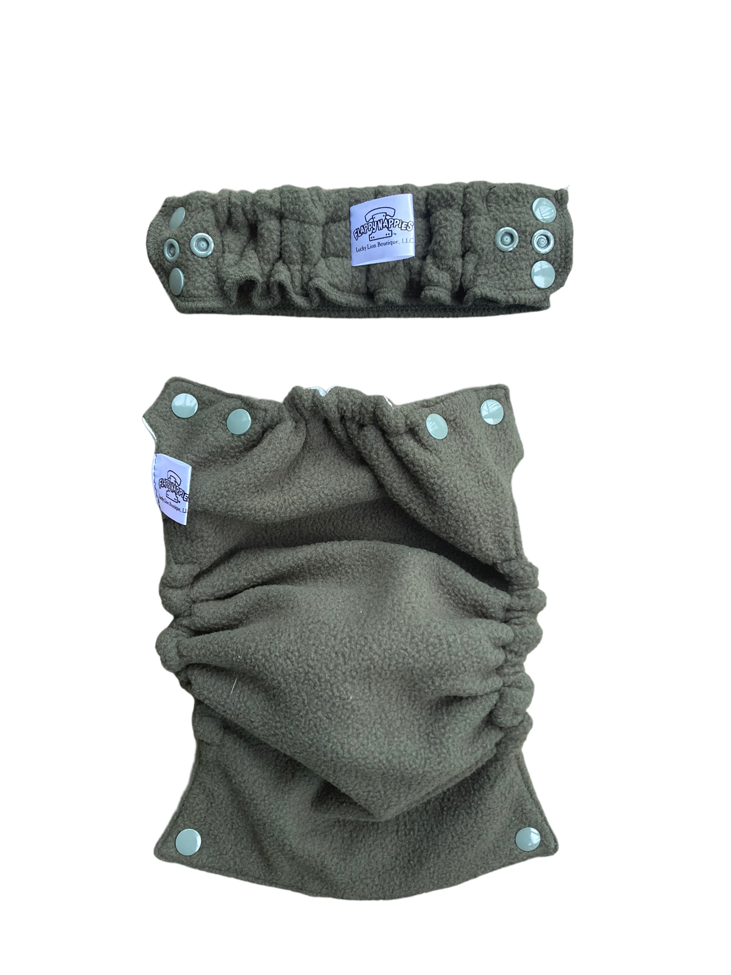 Evergreen Fleece All-In-Two Flappy-Nappy Diaper Cover