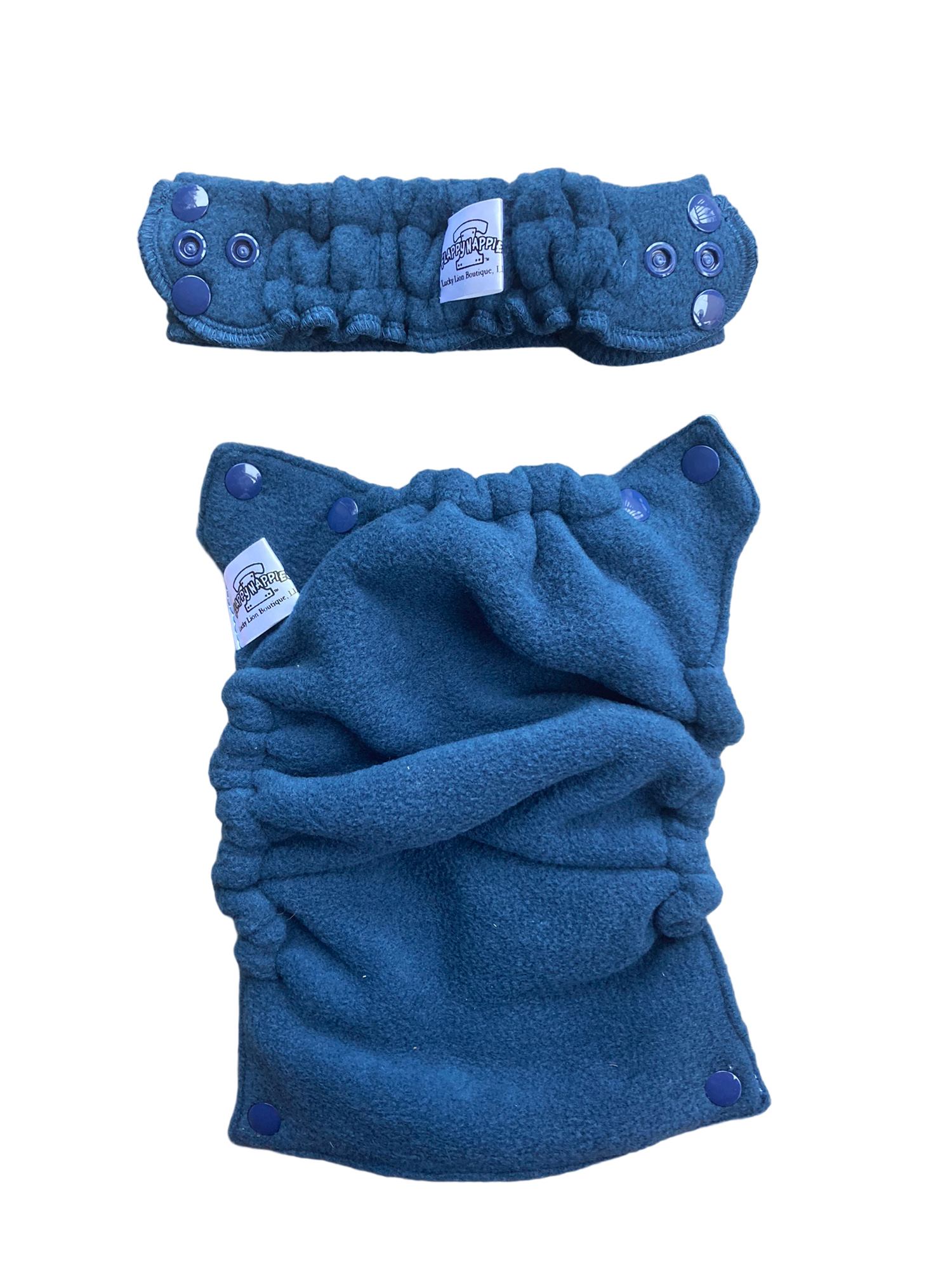 Royal Blue Fleece All-In-Two Flappy-Nappy Diaper Cover