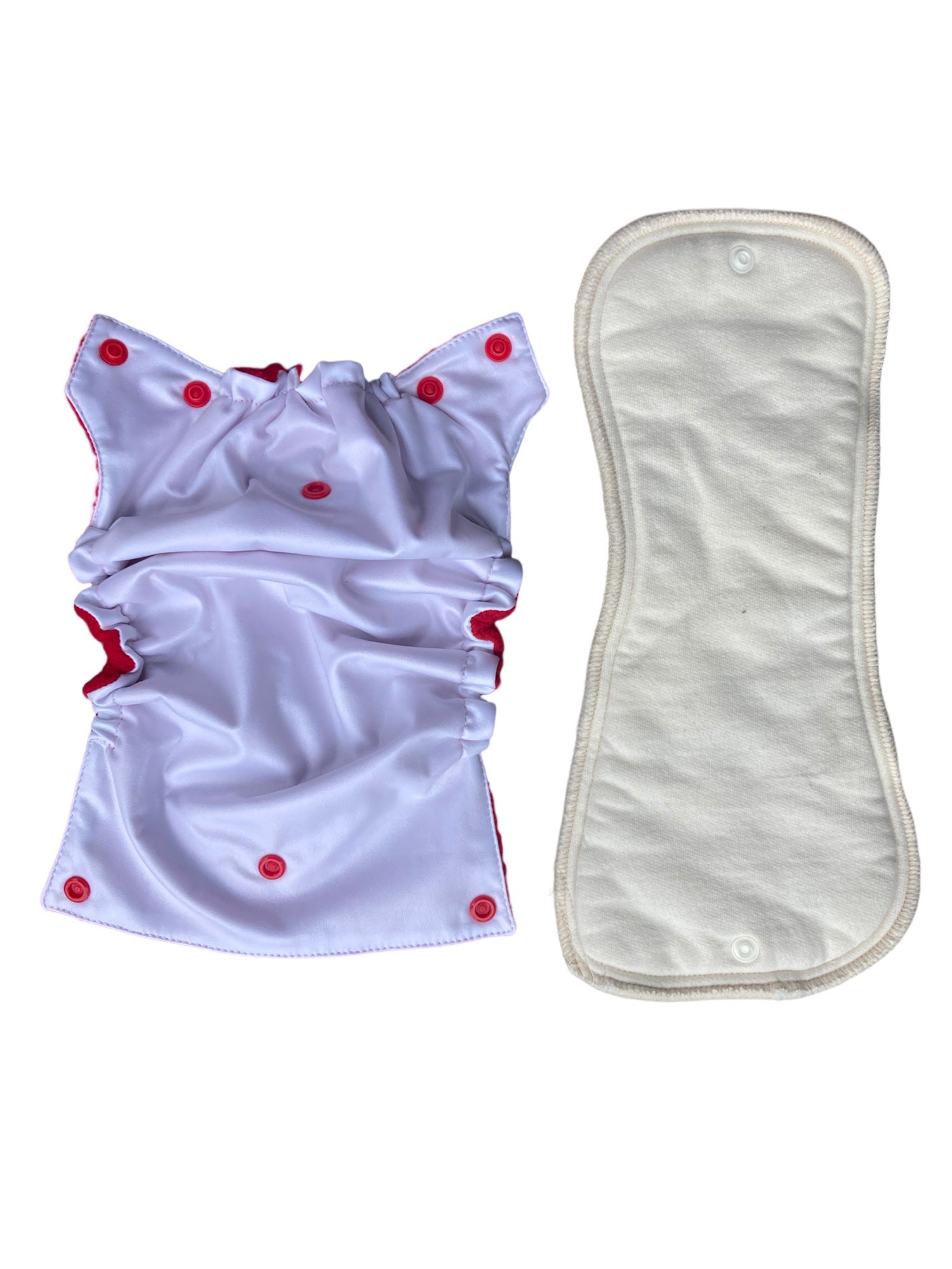 Candy Apple Red Fleece All-In-Two Flappy-Nappy Diaper Cover