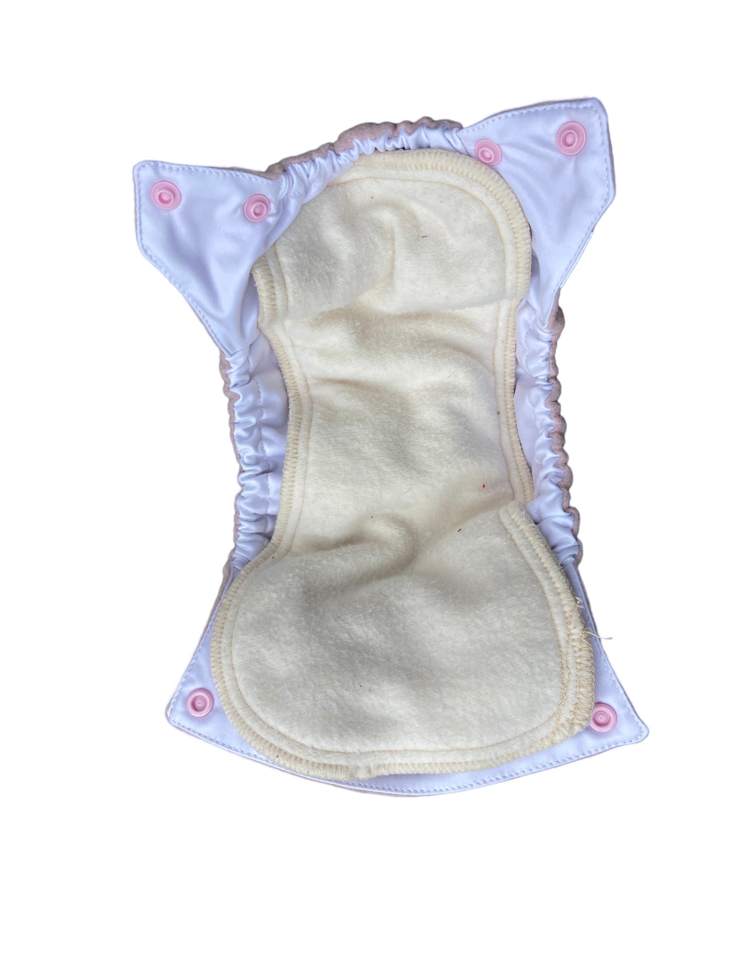 Heathered Blush Fleece All-In-Two Flappy-Nappy Diaper Cover